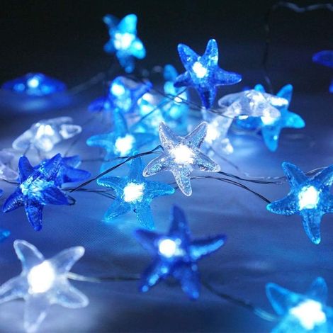 Ghirlanda luminosa a forma di tartaruga con 40 LED, 4 m, impermeabile, alimentata a corrente, 8 modalità con telecomando e timer per matrimoni, feste, festival, uso interno ed esterno (stella marina, 