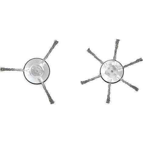 Lames de coupe-bordures, têtes de coupe-bordures en fil d'acier à bords arrondis, brosse de jardin à roue en fil d'acier (1/5)