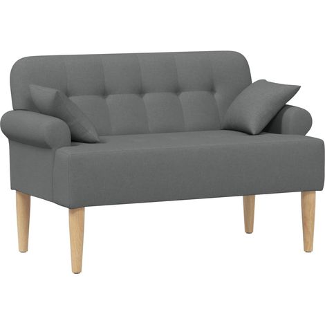 vidaXL Loveseat with Button Tufted Dark Grey 120 x 65 x 79 cm Fabric (1/5)