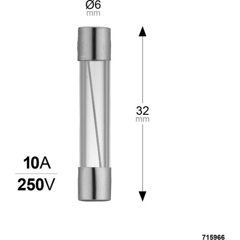 DEBFLEX - FUSIBLE VERRE 6X32 10A 250V SACHET DE 3 - 715966
