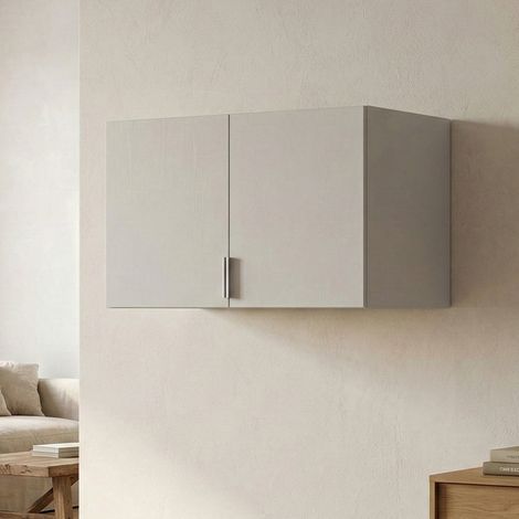 Armario Multiuso 2 Puertas Carre, un Estante, 51x49h cm Blanco (1/5)