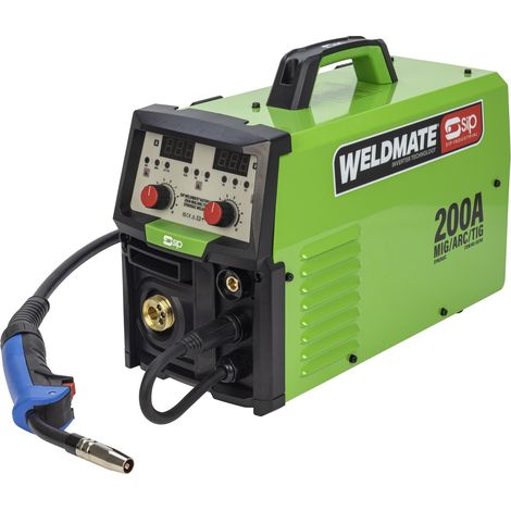 SIP WELDMATE AUTOPLUS 200A MIG/ARC/TIG Synergic Inverter Welder - L42 x W18 x H30 cm