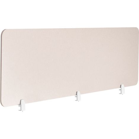Séparateur de Bureau Panneau Synthétique Acoustique Tissu 180 x 50 cm Beige Split