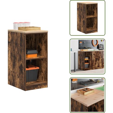 Garagen-Aufbewahrungsschrank Räuchereiche Massivholz Kiefer - Garagen-Aufbewahrungsschrank - Garagen-Aufbewahrungsschränke - Schrank - Garagenschrank (1/5)