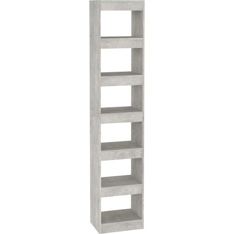 Maison Exclusive - Bücherregal/Raumteiler Betongrau 40x30x198 cm (1/5)