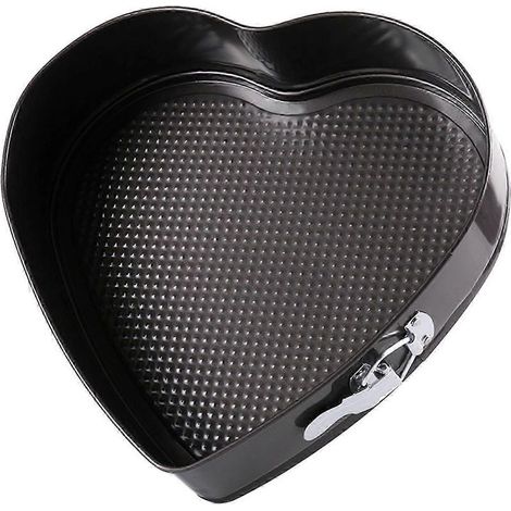 Moule à charnière en forme de cœur, de qualité alimentaire, sans BPA, résistant à la chaleur, réutilisable, compatible micro-ondes, antiadhésif, pour cheesecake, 18 cm. (1/5)