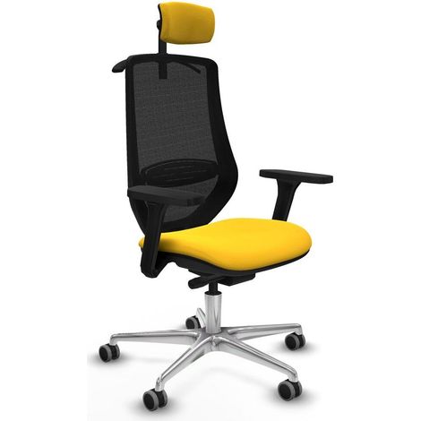 Piqueras y Crespo Mardos Chaise de bureau jaune ergonomique (1/3)
