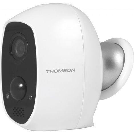 Thomson Akku-Überwachungskamera für den Innen- und Außenbereich, WLAN, Türklingeln & Sprechanlagen