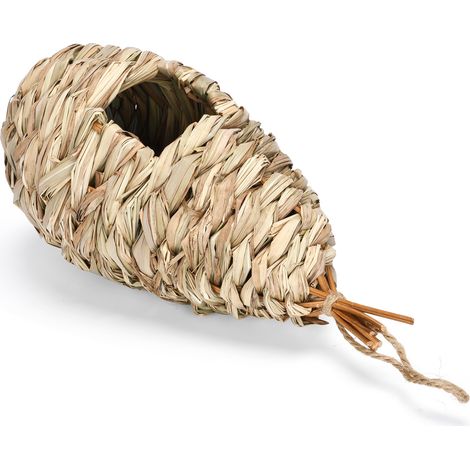 Lot de 2 nichoirs suspendus tissés à la main – Conviennent aux colibris, troglodytes, moineaux, pinsons et mésanges (1/5)
