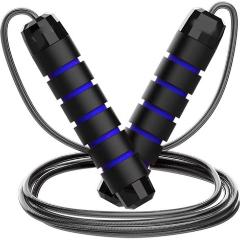 Corde à Sauter - Longueur Réglable 2,8 M - Poignées Antidérapantes - Pour Entraînement Cardio et Fitness - 1 Pièce