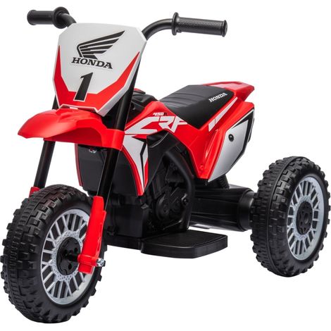 Moto électrique pour enfants, 3 km / h, effets sonores, pour 18 à 36 mois, rouge