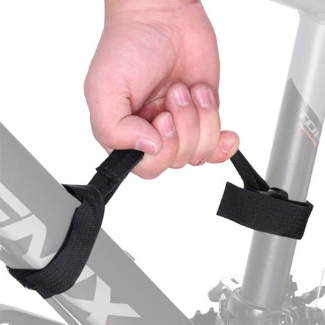 Sangles de vélo en 2 parties, porte-bagages pour cadre de VTT, accessoires de transport pour vélo d'extérieur, faciles à transporter (1/5)