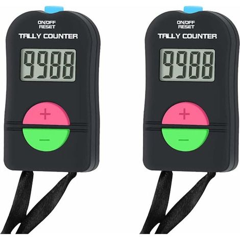 Petit compteur numérique en deux parties, commande électronique manuelle haut/bas, compteur manuel de balles de golf