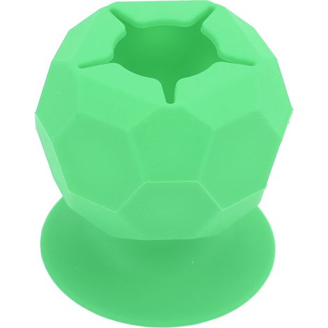 Collecteur de déchets portable pour étudiants, ventouse en silicone, fait main, boule de collecte de déchets, rangement vinyle vert