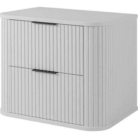 Mobile da bagno, Bianco Opaco, maniglia nera, 41,5 x 60 x 51,7 cm (1/5)