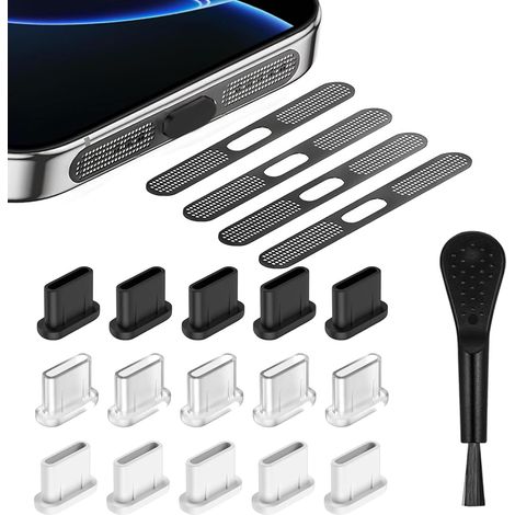 20 PCS Bouchons Anti-Poussière USB C, Protecteur de Port de Charge Type C, Applicable à la série iPhone 16/15,Port de type C pour la Plupart des Accessoires de Type C pour Téléphones Portables (1/4)