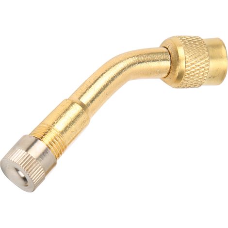 Auto- und Motorradteile, Ventilverlängerungsstange aus Metall, Aufblasverlängerungsschlauch, 90°, 135°, 45° gold. (1/5)