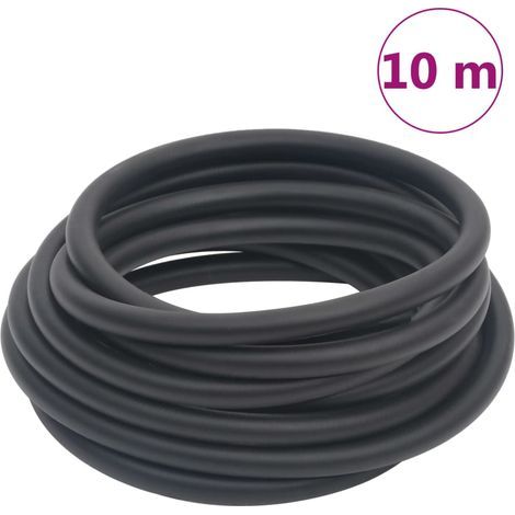 Tuyau d'air hybride, noir, 1,5 cm x 10 m, caoutchouc et PVC (1/5)