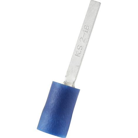 Cosse à sertir type languette, 2.2mm x 0.8mm, Bleu 14AWG 2.5mm² 16AWG 1.5mm² (1/3)