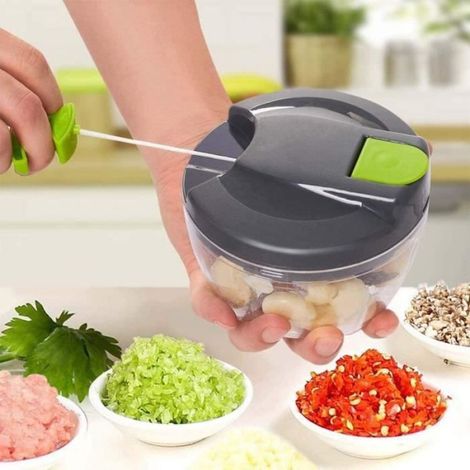 1 Hachoir manuel, 500ML, 3 lames acier inoxydable, PP durable, cuisine voyage camping (1/4)