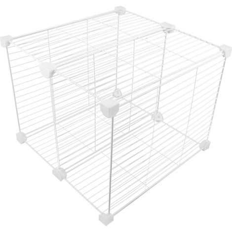 de congélateur en fer et plastique Panier métallique blanc (1/5)