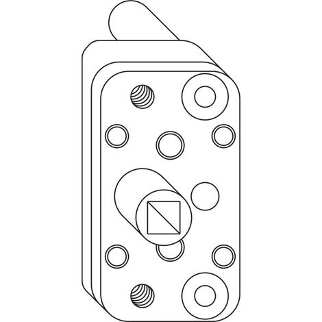 Ferco – Renvoi de fouillot entraxe 15mm douille 9mm – Installation rapide pour serrures variées – G205440300