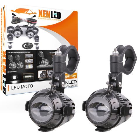 2x Feux LED longue portée + Antibrouillard - BW301S 4500Lms - 60W - MOTO - QUAD - COMBO LIGHT - Aluminium - Homologué ECE