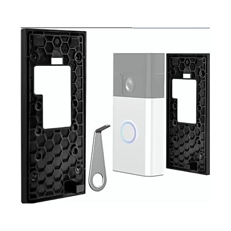 [NIEMALS VERWENDET] Ring Doorbell Halterung, Selbsthaftende Halterung ohne Bohren für Die neue Akku-Videotürklingel (Battery Video Doorbell), Ring Kamera Klingel Klebehalterung Doorbell Zubehör