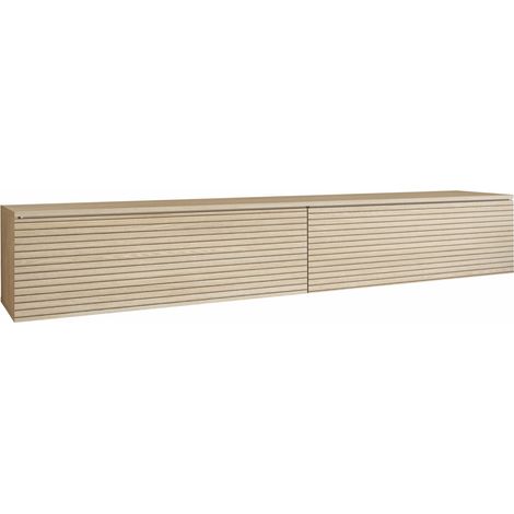 Mueble TV Scientia I, Roble, Número de puertas: 2, Número de cajones: 0, 180x30x33cm, LED