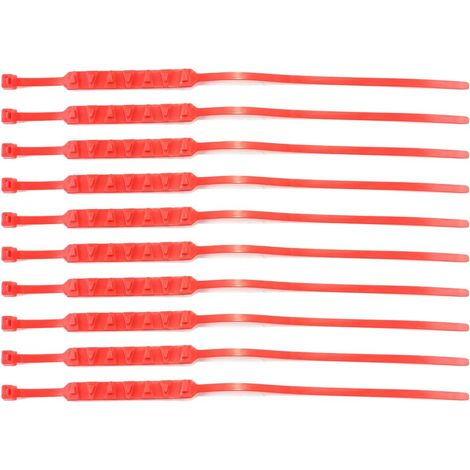 Huba Lot de 10 chaînes à neige antidérapantes pour pneus d'hiver et route (rouge) (1/5)