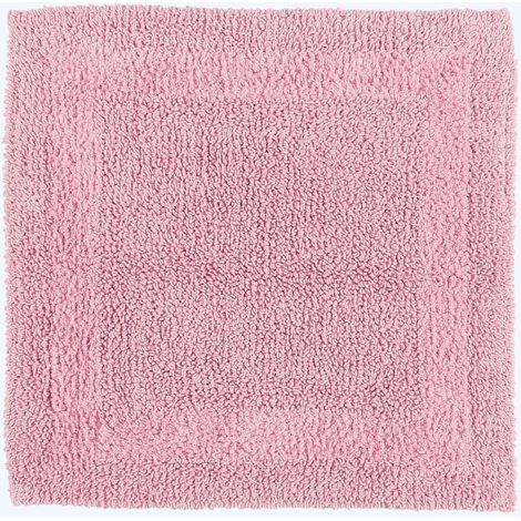 HOMESCAPES Tapis de douche en coton, 50 x 50 cm – Rose poudré
