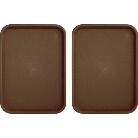 Plateau en Noyer Rectangulaire pour Service, Structure à Tenon pour Thé, Fruits, Desserts et Pain (1/5)