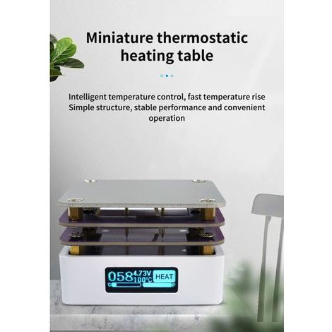 Mini plaque chauffante G3061 PD65W, station de préchauffage et de retouche de soudure numérique, outils de réparation de table chauffante pour circuits imprimés CMS (1/5)