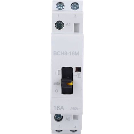 Interrupteur de contacteur AC domestique BCH8-16M, manuel, 2 pôles 16A, 24V 1NO 1NC pour installations électriques (1/5)