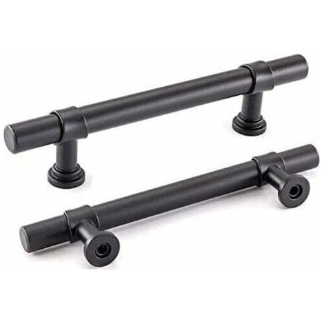 Pack of 2 Black 96 mm Bathroom Cabinet Handles, For Cabinets, Cupboards, Bathroom, and Kitchen (1/5)