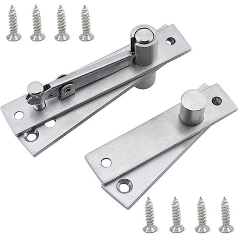 Drehscharniere, Drehtürscharniere, verdeckte Drehtürscharniere, Drehtürscharniere oben und unten, Edelstahlschrank, Kleiderschrank (Silber)