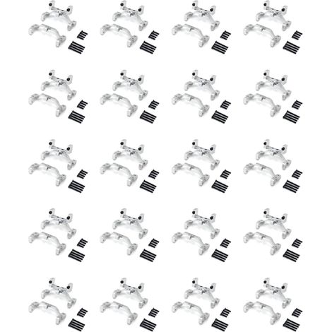 20X pour MN D90 D91 D96 MN99S 1/12 PièCes de Mise à Niveau de Voiture TéLéCommande SièGe de Base de Tige de Traction en MéTal et Accessoires de de Support de Servo, Argent (1/4)