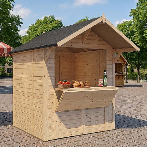 Bertilo Tongue & Groove Market Stall / Kiosk 6x6 (1/5)