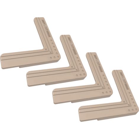 Lot de 4 protections d'angle pour portes et fenêtres, sécurité bébé, en silicone découpable, couleur bois. (1/5)