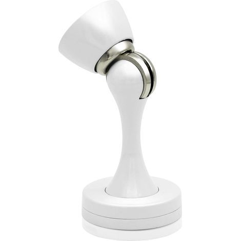 Fermaporta magnetico in acciaio inox spazzolato bianco, fermaporta magnetico resistente, protezione per pareti, fermaporta magnetico inferiore (1/4)