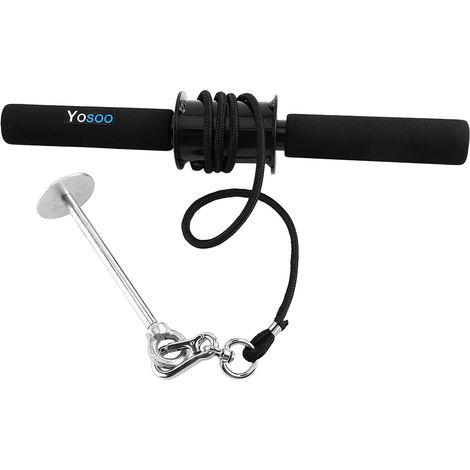 Rouleau pour poignet et avant-bras, barre de musculation avec poignées pour poignet, haltères pour les bras, musculation sportive (1/5)