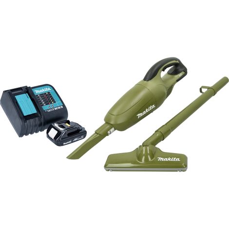 Makita DCL 180 SYO Akku Staubsauger 18 V 0,65 l Olive Outdoor Adventure Serie + 1x Akku 1,5 Ah + Ladegerät