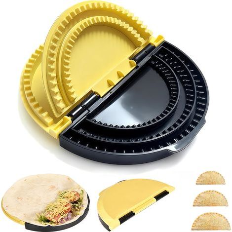 Tortilla Sealer et Crimper pour 6, 8, 10 pouces Wraps Presse manuelle 3-en-1 pour Burritos, Quesadillas, Tacos et Calzones faits maison (1/5)