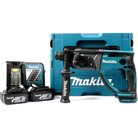 Makita – Perforateur combiné sans fil 18V 2,0J SDS Plus – 2 batteries 3Ah – Coffret Makpac – Pour béton armé et bois dur (1/5)