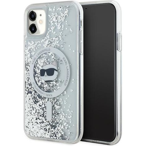 Karl Lagerfeld Liquid Glitter MagSafe Transparente iPhone 11 Hülle (1/5)