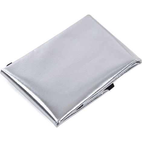 Tapis de protection ignifuge pour poêle, barbecue et sol de jardin, rond, double face, 2 couches, 102 cm (1/5)