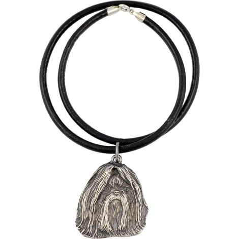 Shih Tzu, Shi tsu, Shi-Tzu, Szi-cu, Szitzu I - collar para perros, colgante bañado en plata para amantes de los perros, joyería única de Art-Dog (1/5)