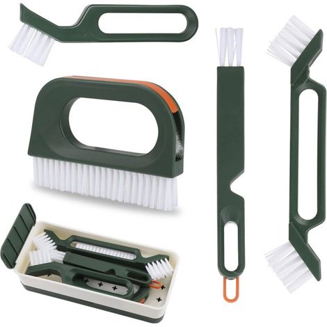 5 en 1 Brosse de Nettoyeur de Crevasse à Main, Brosses Joints Brosse d'angle, Brosse de Nettoyage Rainure Fenetre Vitres, Brosse Nettoyage Salle de Bain, Outil de Brosse à Récurer d'angle (1/5)