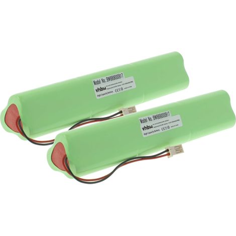 vhbw 2x batería compatible con Velux persiana claraboya y persianas enrollables, ventanas solares (2500 mAh, 10,8 V, NiMH, con cable)