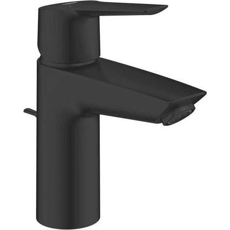 Mitigeur monocommande lavabo - GROHE Start - 242092432 - Noir mat - Taille S - Economie d'eau - Tirette et vidage